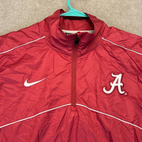 Alabama Crimson Tide Nike Pullover Windbreaker Men Small Long Sleeve 1/4 Zip NEW - Picture 2 of 12